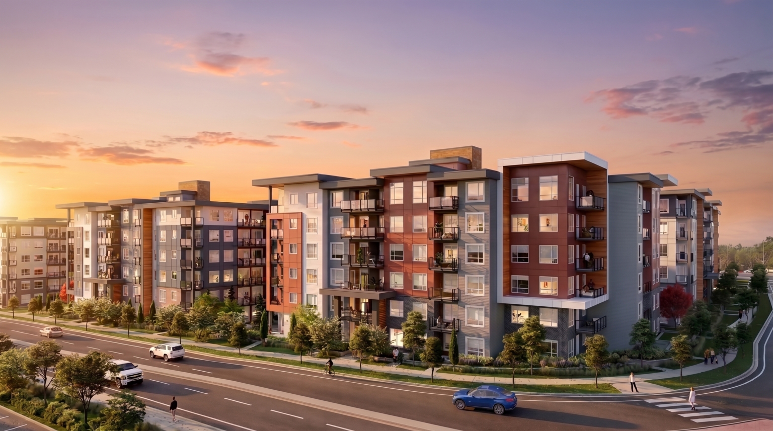 The Sunset Collection condominiums at Highstreet Village